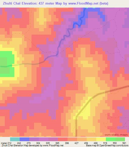 Zhulti Chal,Bulgaria Elevation Map