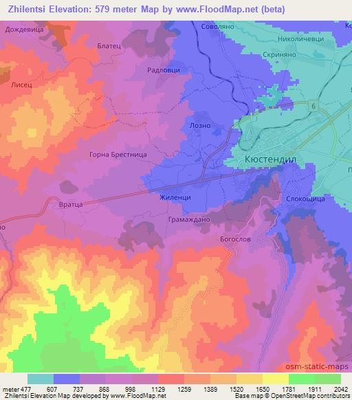 Zhilentsi,Bulgaria Elevation Map