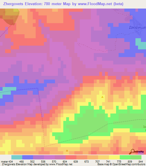 Zhergovets,Bulgaria Elevation Map