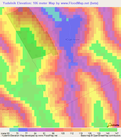 Yudelnik,Bulgaria Elevation Map