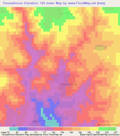 Yerusalimovo,Bulgaria Elevation Map