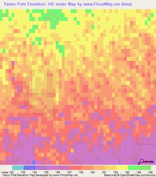 Yasno Pole,Bulgaria Elevation Map
