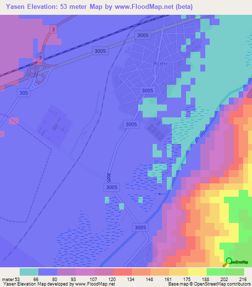 Yasen,Bulgaria Elevation Map