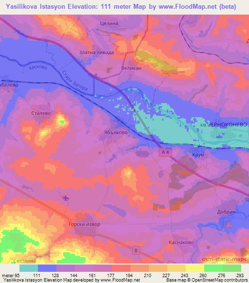 Yasilikova Istasyon,Bulgaria Elevation Map