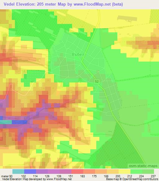 Vedel,Bulgaria Elevation Map