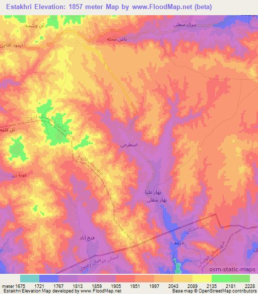 Estakhri,Iran Elevation Map