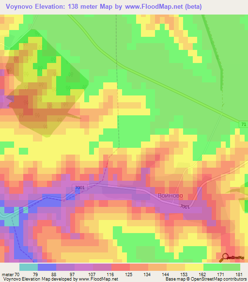 Voynovo,Bulgaria Elevation Map
