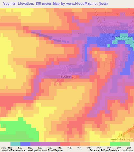 Voynitsi,Bulgaria Elevation Map