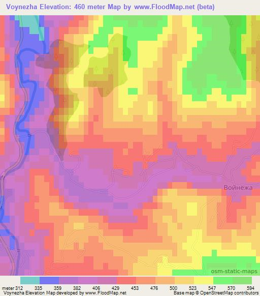 Voynezha,Bulgaria Elevation Map