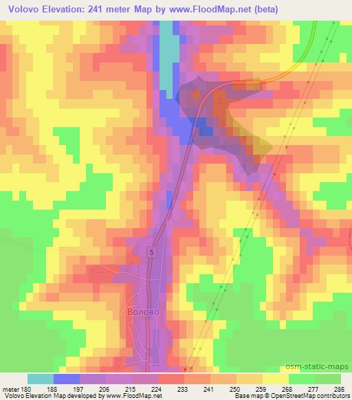 Volovo,Bulgaria Elevation Map