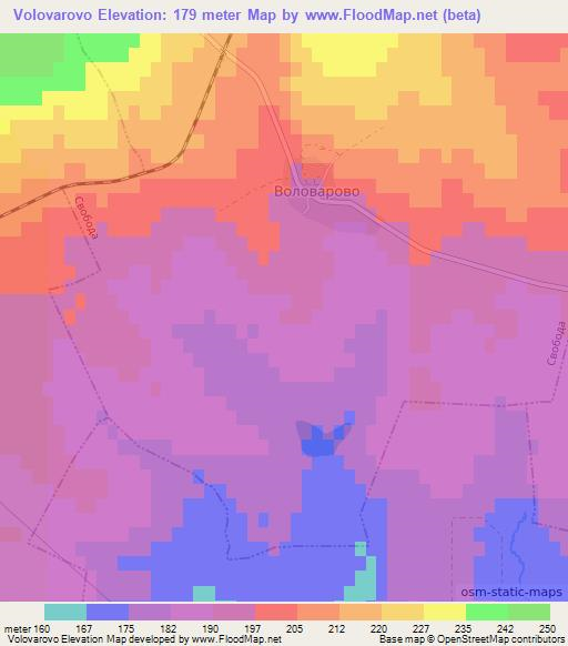 Volovarovo,Bulgaria Elevation Map