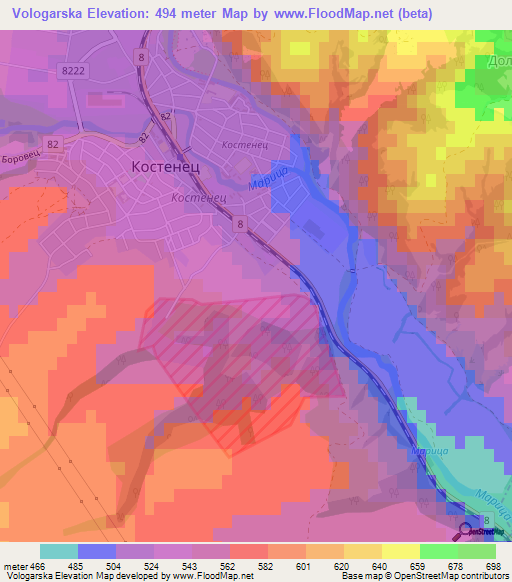 Vologarska,Bulgaria Elevation Map
