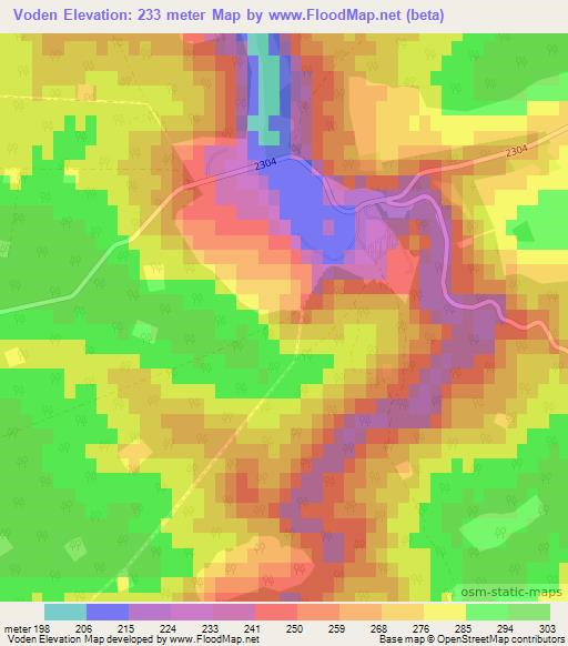 Voden,Bulgaria Elevation Map