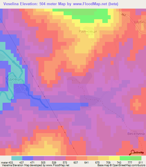 Veselina,Bulgaria Elevation Map