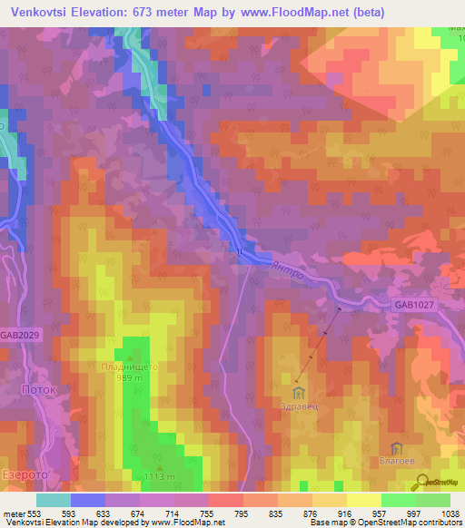 Venkovtsi,Bulgaria Elevation Map