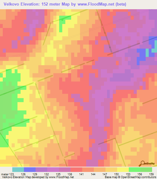 Velkovo,Bulgaria Elevation Map