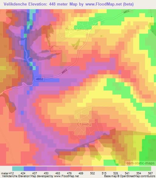 Velikdenche,Bulgaria Elevation Map