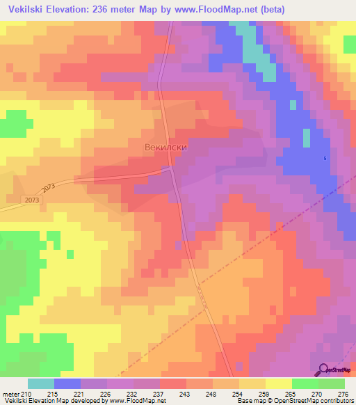 Vekilski,Bulgaria Elevation Map