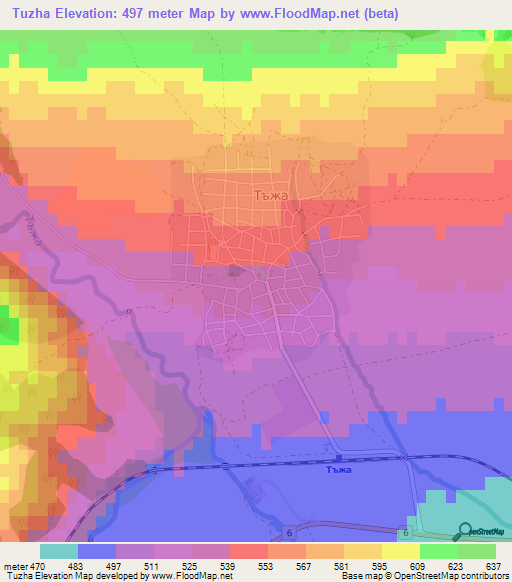 Tuzha,Bulgaria Elevation Map
