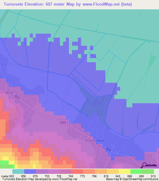 Turnovets,Bulgaria Elevation Map
