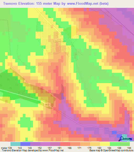 Tsenovo,Bulgaria Elevation Map