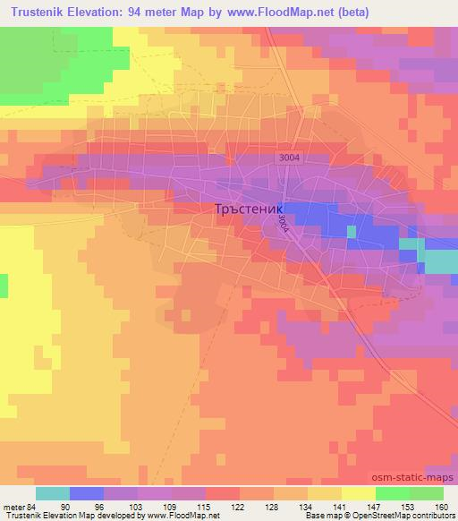 Trustenik,Bulgaria Elevation Map