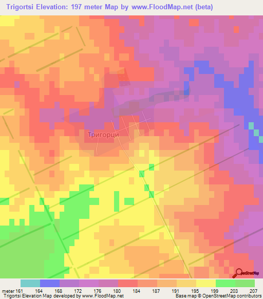 Trigortsi,Bulgaria Elevation Map