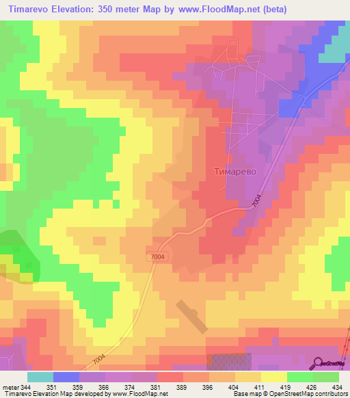 Timarevo,Bulgaria Elevation Map