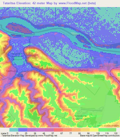 Tataritsa,Bulgaria Elevation Map