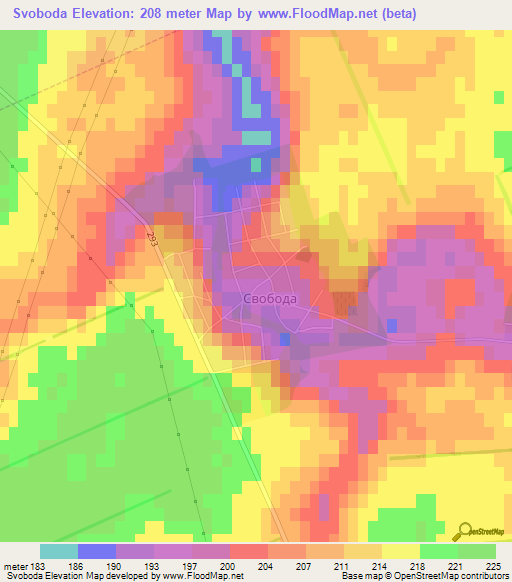 Svoboda,Bulgaria Elevation Map