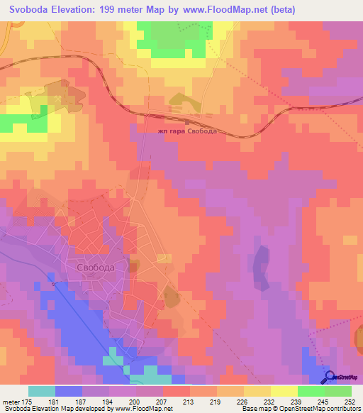 Svoboda,Bulgaria Elevation Map