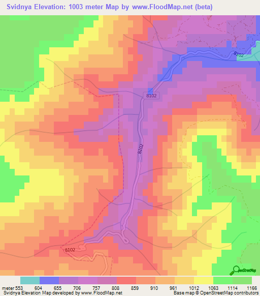 Svidnya,Bulgaria Elevation Map