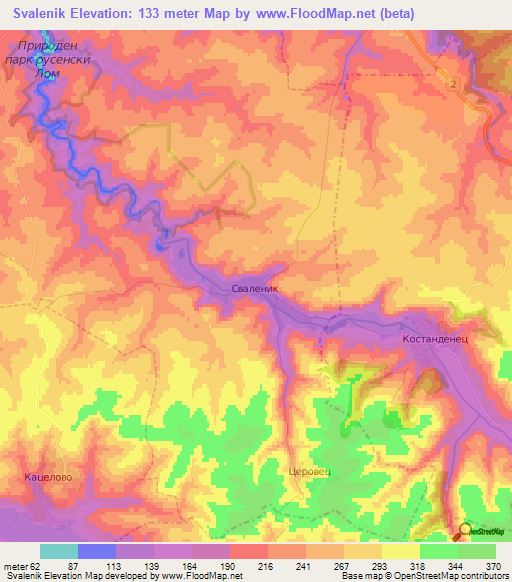 Svalenik,Bulgaria Elevation Map
