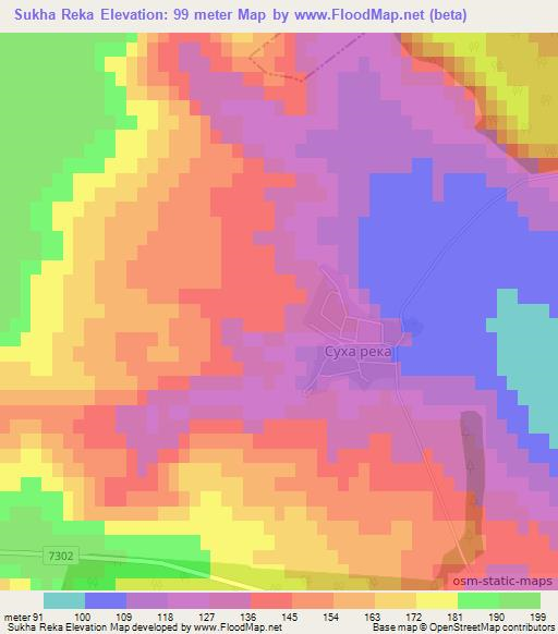 Sukha Reka,Bulgaria Elevation Map