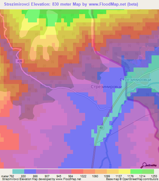 Strezimirovci,Bulgaria Elevation Map