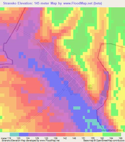 Stransko,Bulgaria Elevation Map
