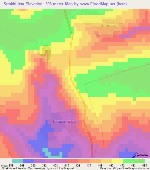 Strakhilitsa,Bulgaria Elevation Map