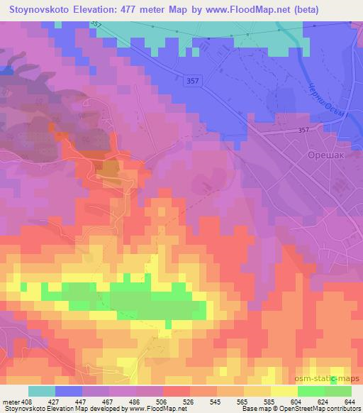 Stoynovskoto,Bulgaria Elevation Map