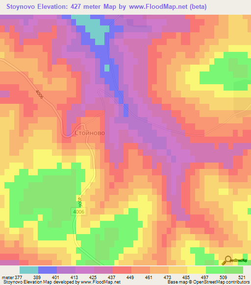 Stoynovo,Bulgaria Elevation Map