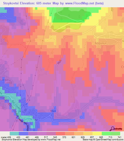 Stoykovtsi,Bulgaria Elevation Map