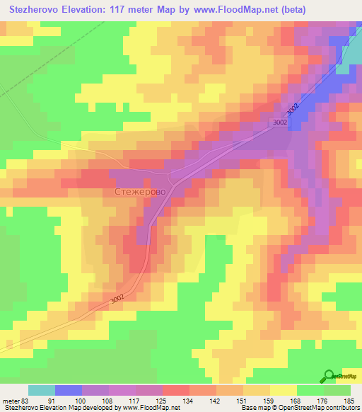Stezherovo,Bulgaria Elevation Map