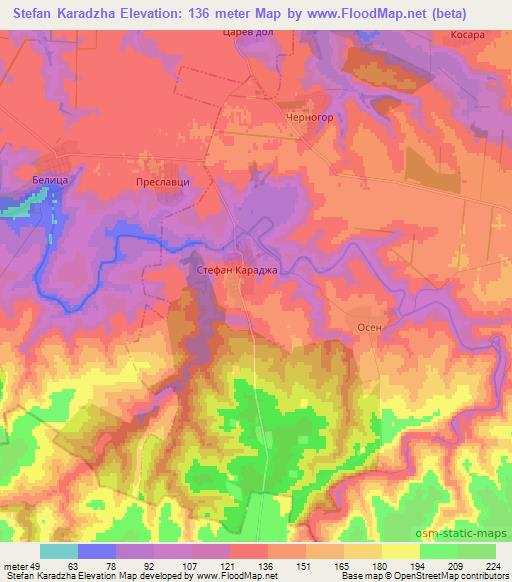 Stefan Karadzha,Bulgaria Elevation Map