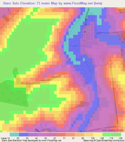 Staro Selo,Bulgaria Elevation Map