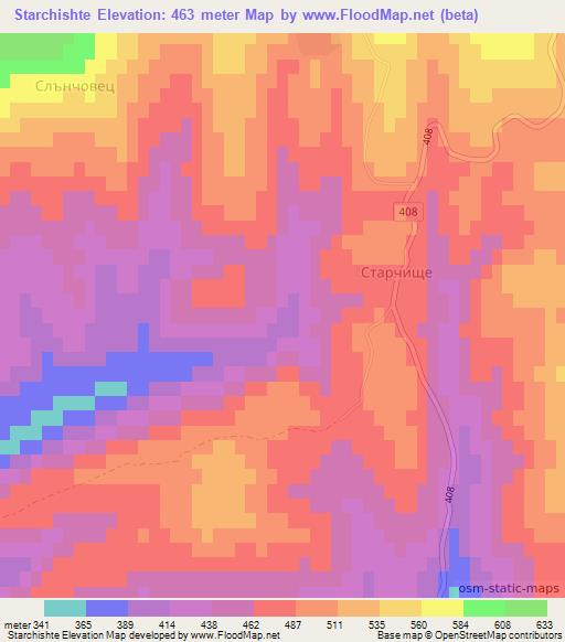 Starchishte,Bulgaria Elevation Map