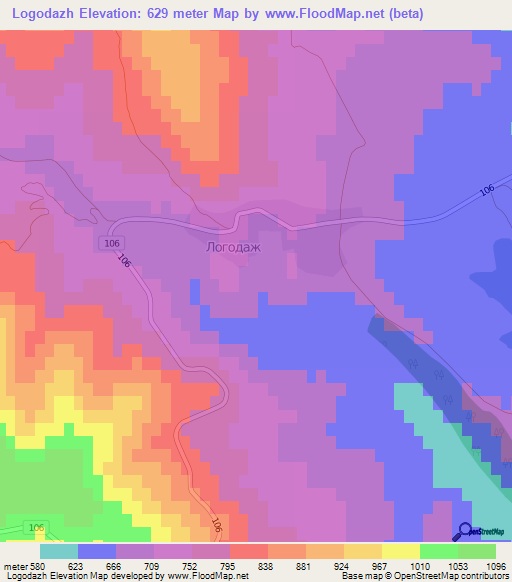 Logodazh,Bulgaria Elevation Map