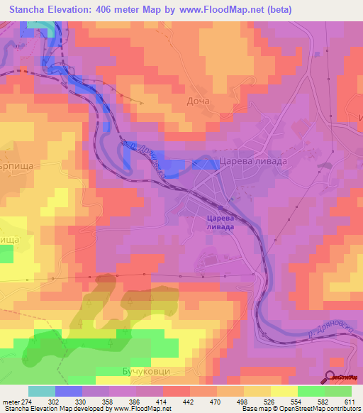 Stancha,Bulgaria Elevation Map