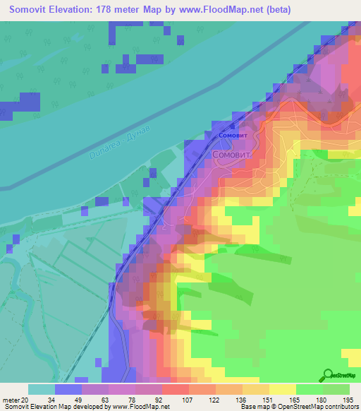 Somovit,Bulgaria Elevation Map