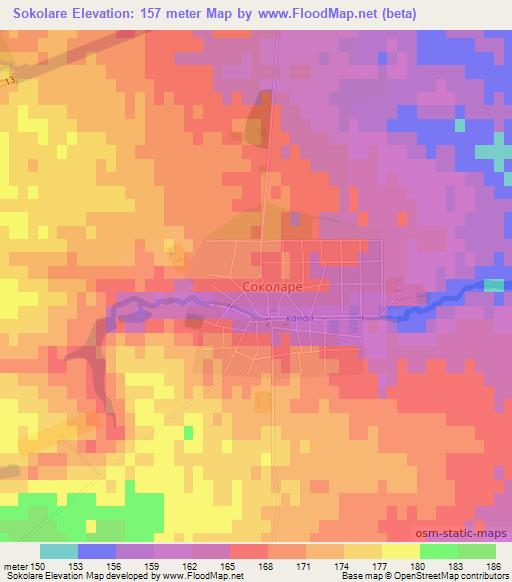 Sokolare,Bulgaria Elevation Map