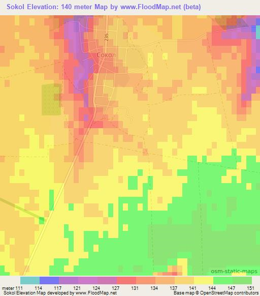 Sokol,Bulgaria Elevation Map