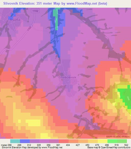 Slivovnik,Bulgaria Elevation Map